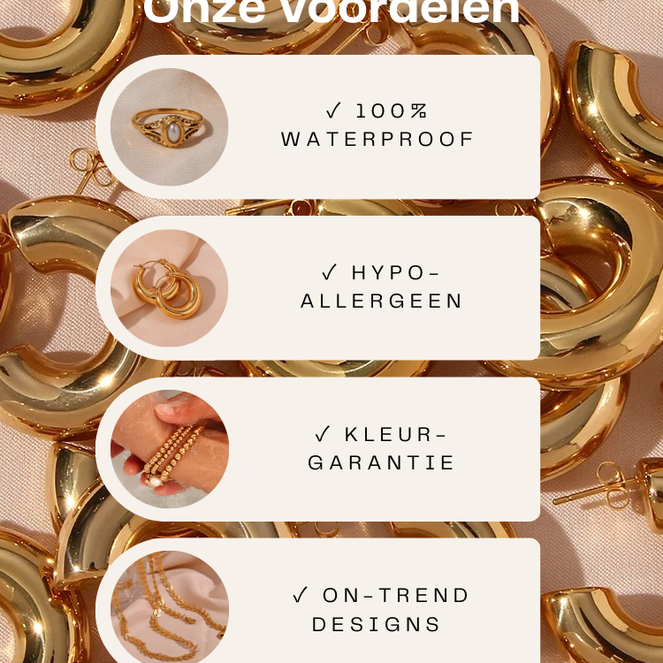 Saar Chunky Ring Goud - Rosa Jewels