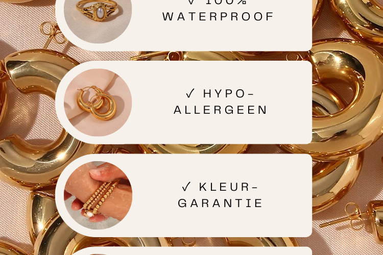 Vivienne Huggie Hoop Sun Oorbellen Goud - Rosa Jewels
