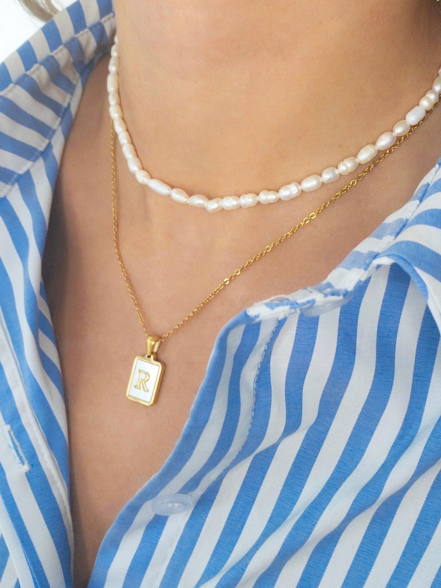 Schelp Letter Ketting - Rosa Jewels