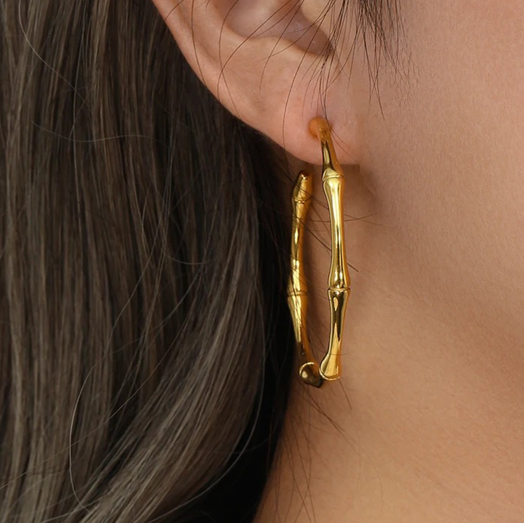 Alice Bamboe Hoops - Rosa Jewels