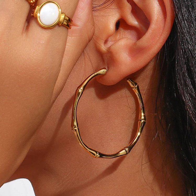 Alice Bamboe Hoops - Rosa Jewels