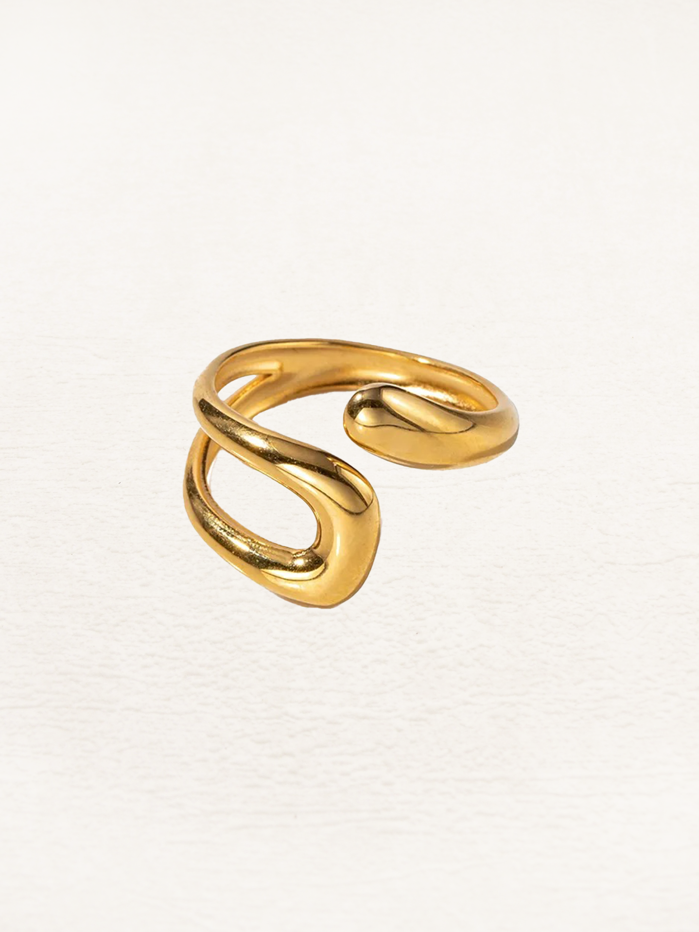 Bree Verstelbare Twist Ring Goud