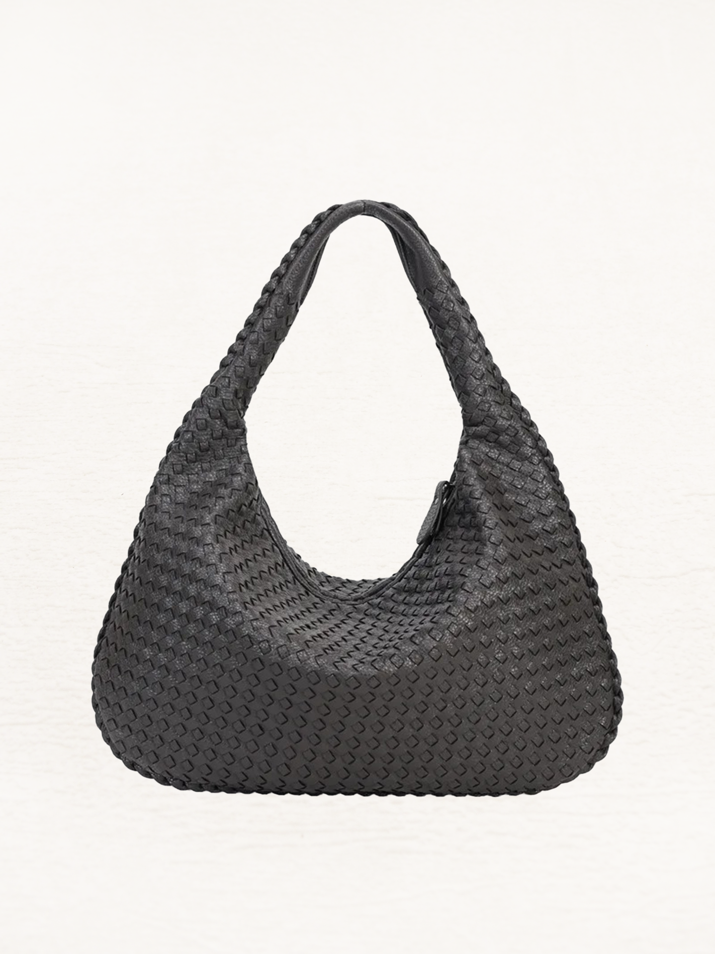 Brianna Gevlochten Schoudertas Dames | Handtas | Design Tas Grijs