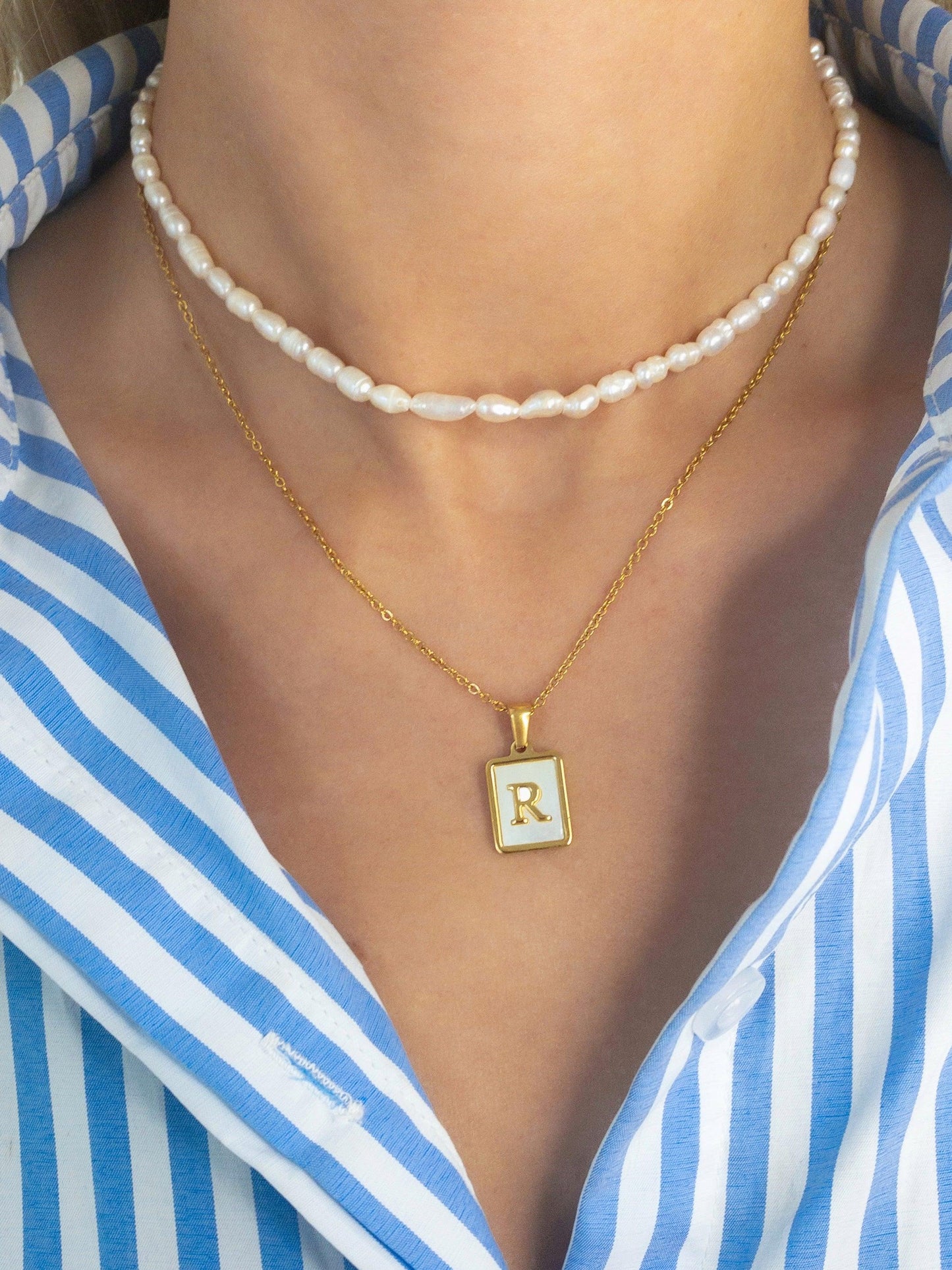 Schelp Letter Ketting - Rosa Jewels