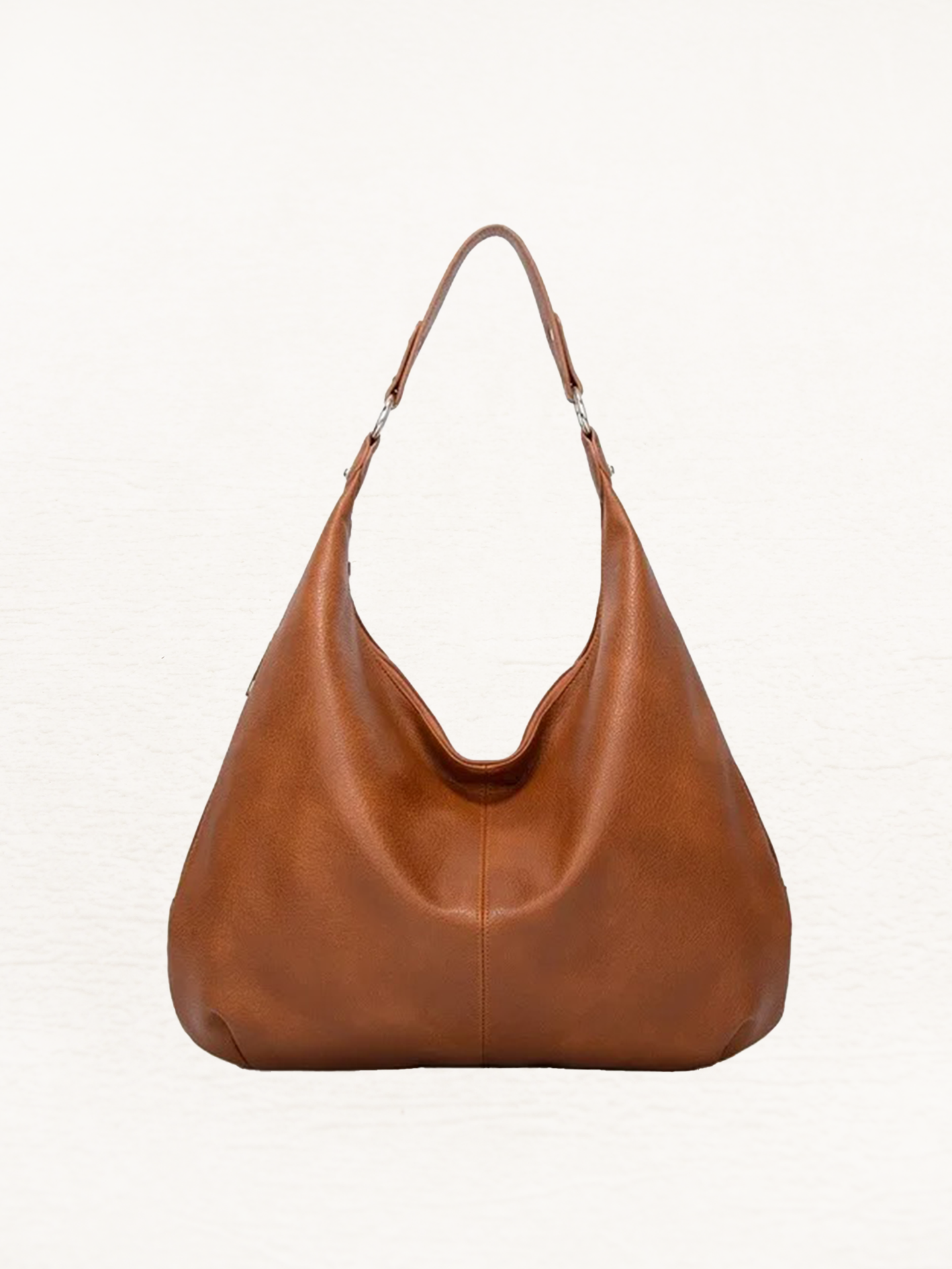 Carmen Zachte Leren Schoudertas | Handtas | Design Shopper | Hobo Tas