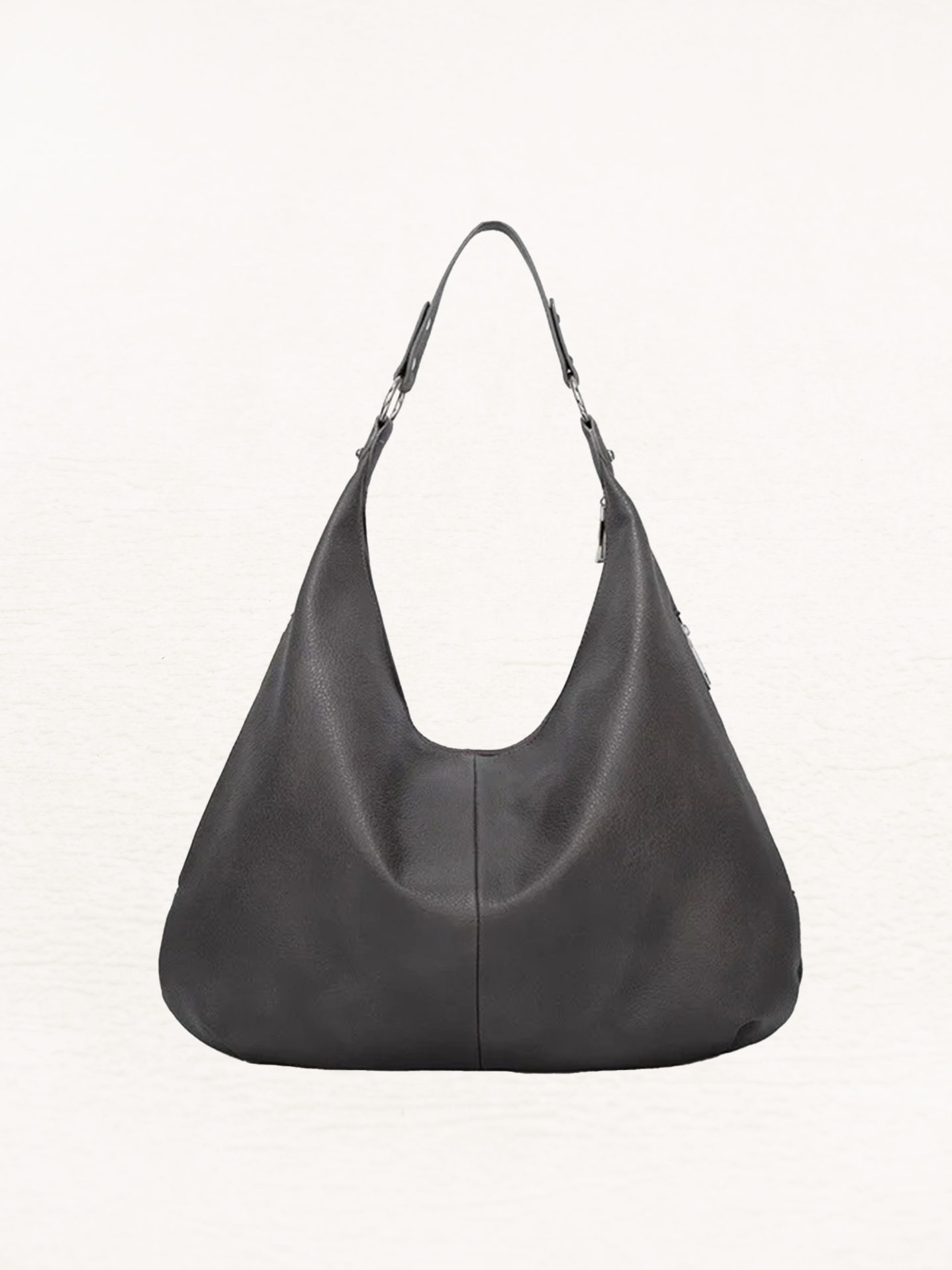 Carmen Zachte Leren Schoudertas | Handtas | Design Shopper | Hobo Tas