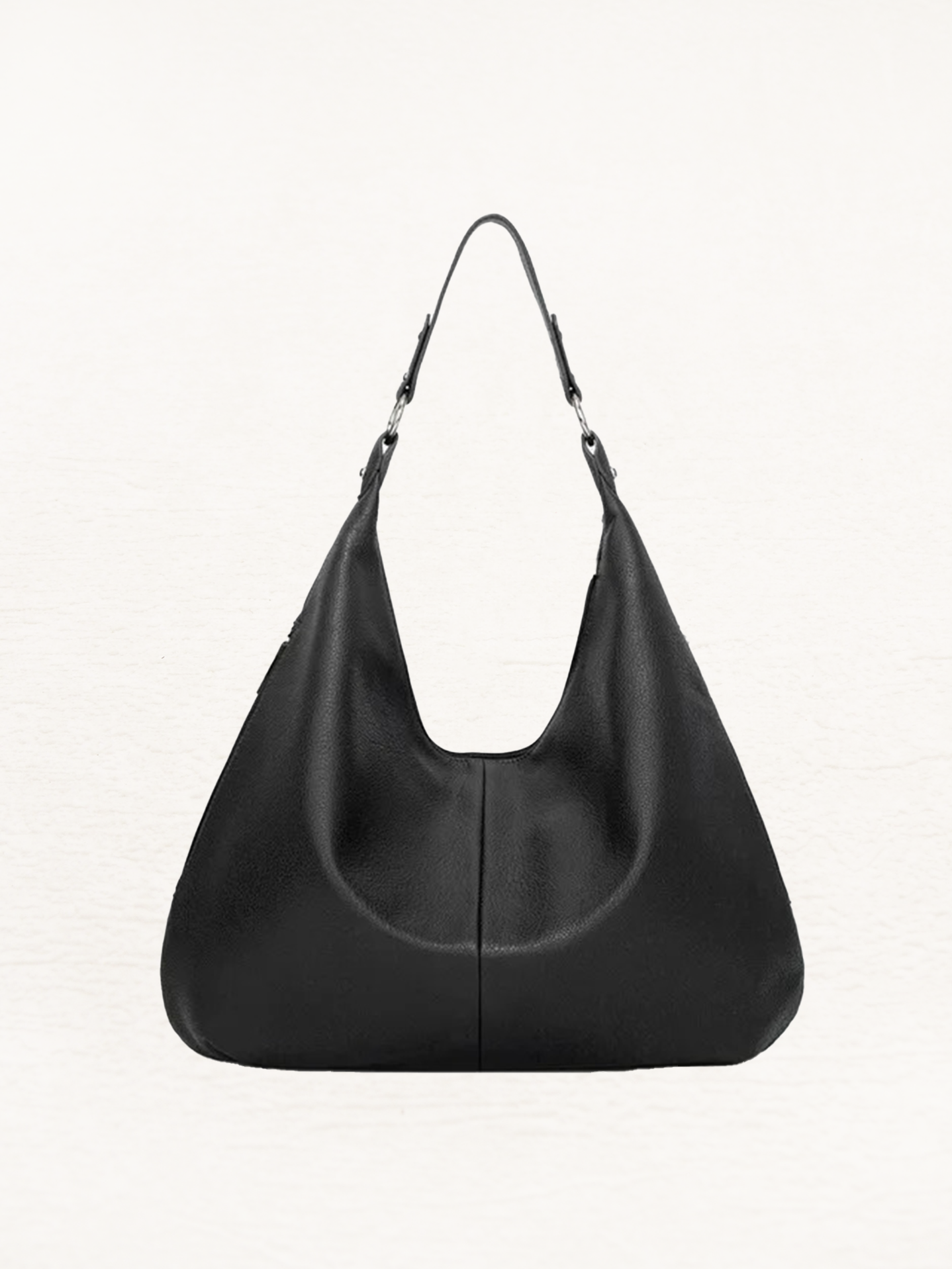 Carmen Zachte Leren Schoudertas | Handtas | Design Shopper | Hobo Tas