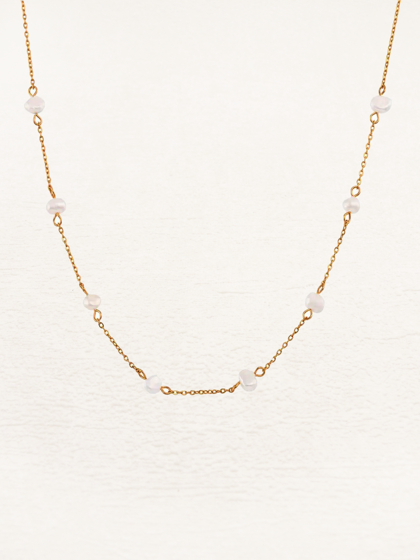 Cato Zoetwaterparel Ketting Goud
