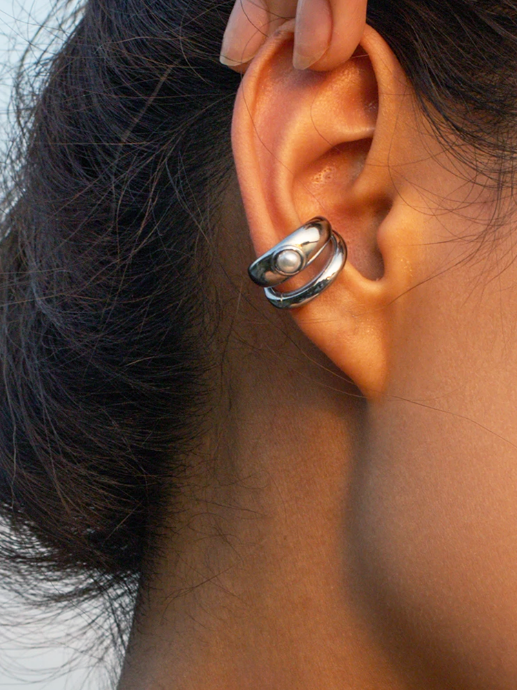 Cheyenne Parel Ear Cuff Zilver