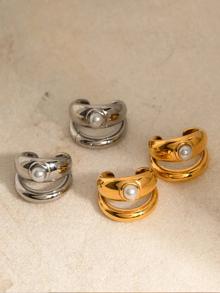 Cheyenne Parel Ear Cuff Zilver