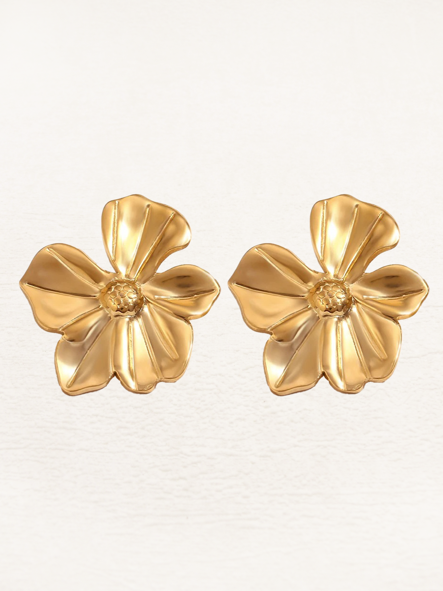 Diane Flower Blossom Bloemen Oorbellen Groot Goud
