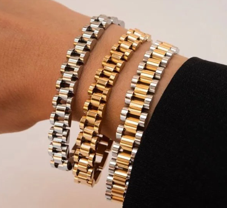 Eveline Schakelarmband Zilver - Rosa Jewels