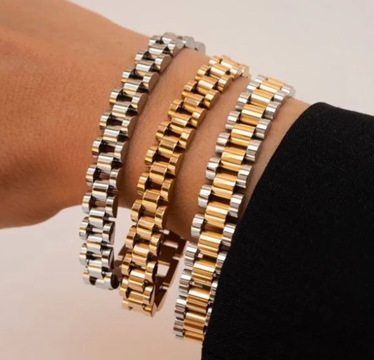 Eveline Schakelarmband Zilver - Rosa Jewels