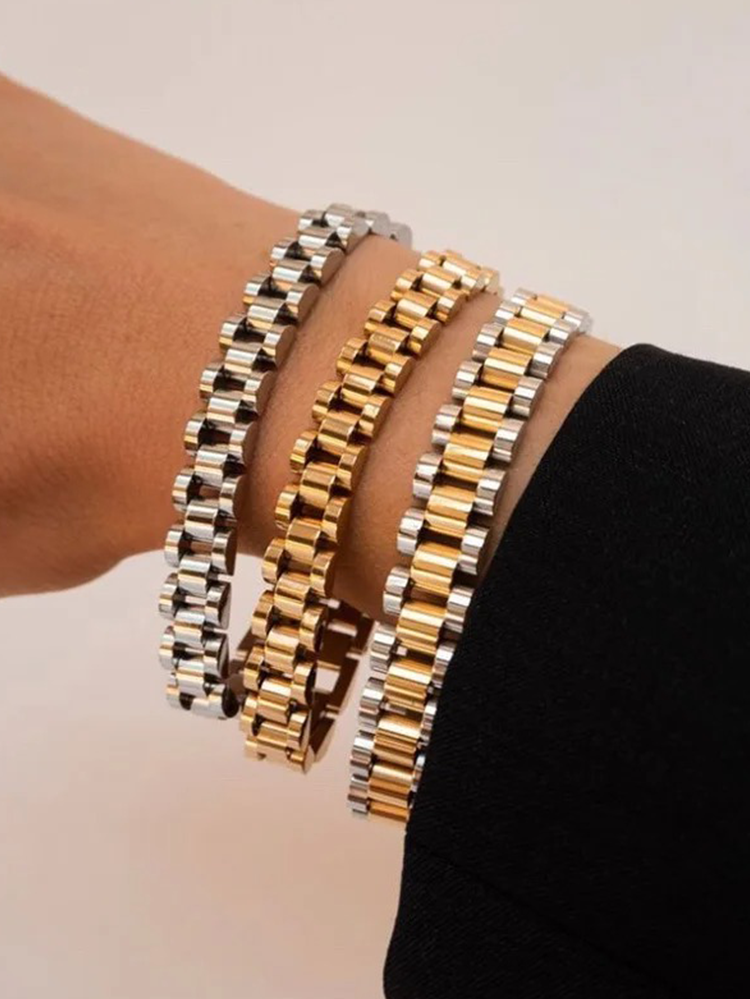 Eveline Schakelarmband Zilver - Rosa Jewels