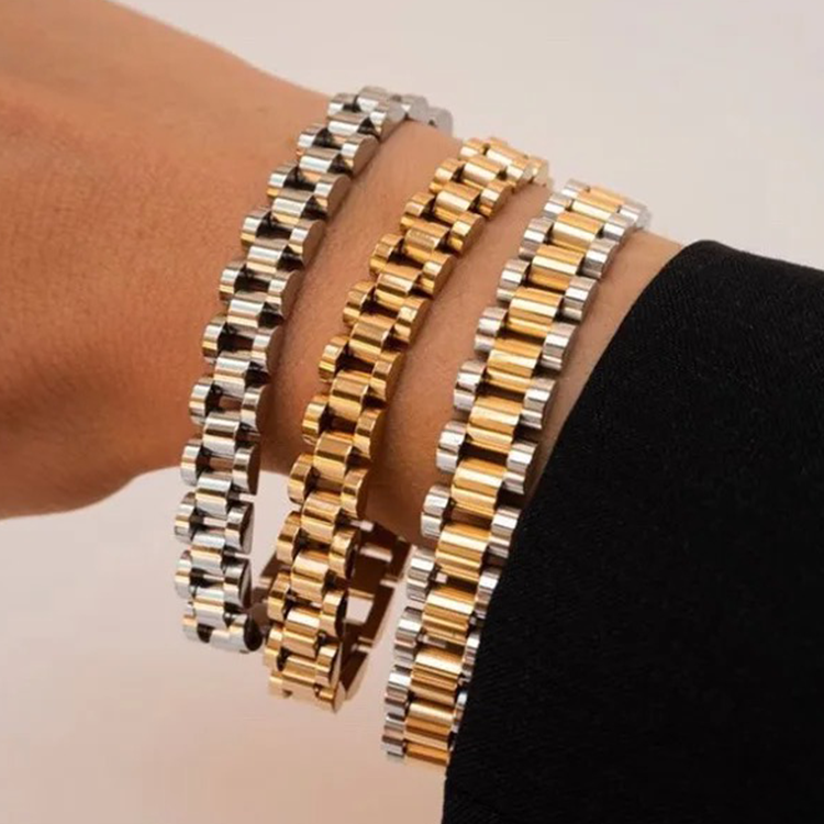 Nora Schakelarmband Goud-Zilver - Rosa Jewels