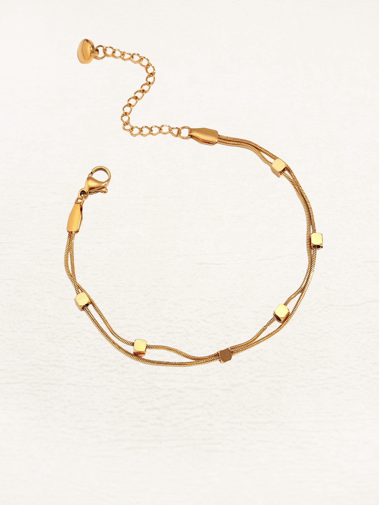 Gaia Gelaadge Snake Chain Armband Goud