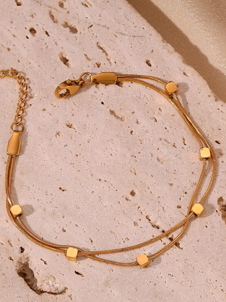 Gaia Gelaadge Snake Chain Armband Goud