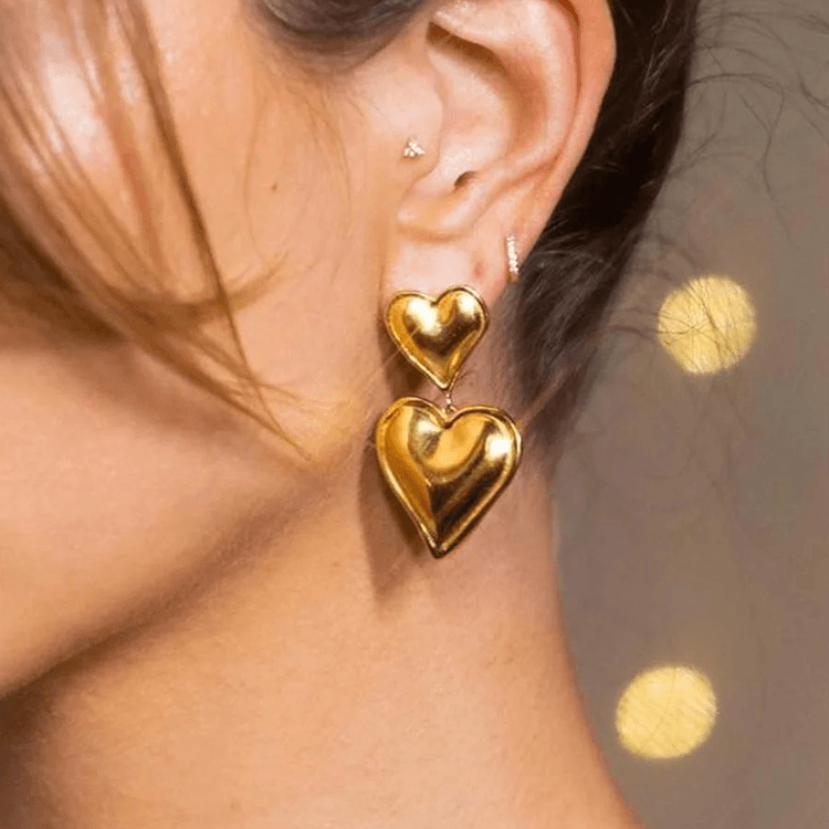 Giselle Heart Oorbellen - Rosa Jewels