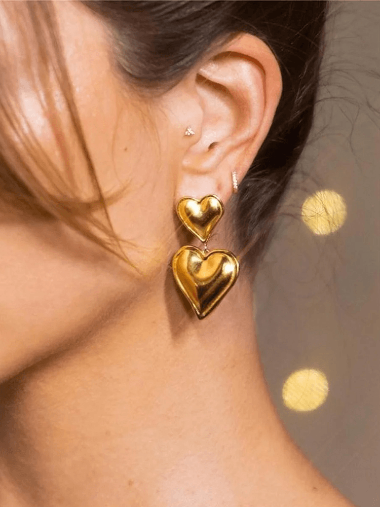 Giselle Heart Oorbellen - Rosa Jewels