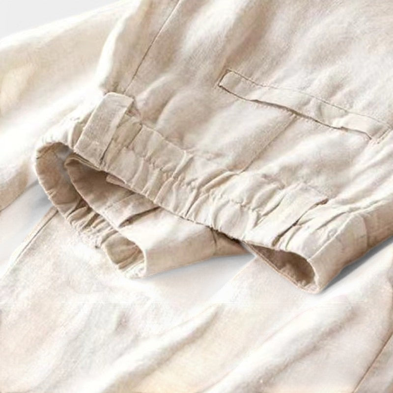 Virelle Pantalon - Linnen broek met rechte pijpen voor dames