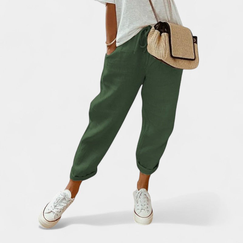 Virelle Broek - Dames driekwart linnen broek voor de zomer