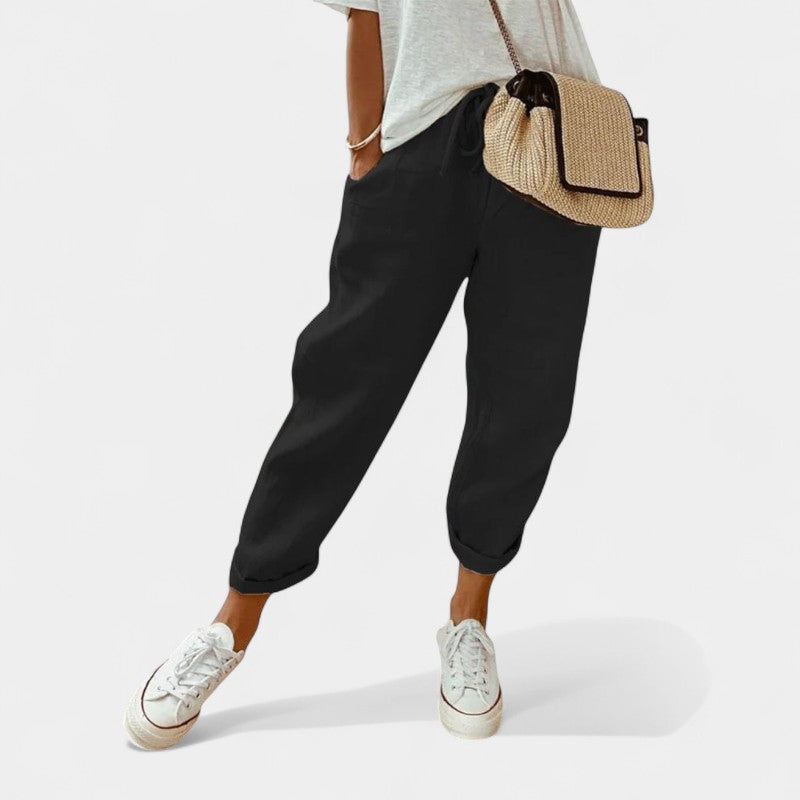 Virelle Broek - Dames driekwart linnen broek voor de zomer