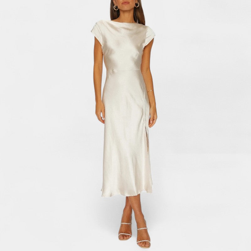 Virelle Lange Jurk - Casual midi dress katoen linnen zomerjurk voor dames