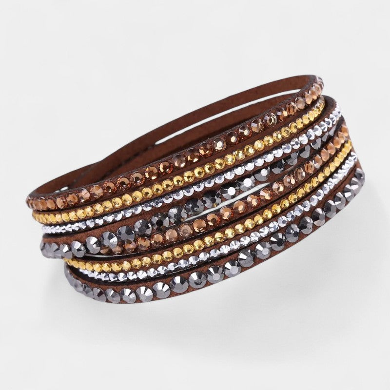 Virelle-Fashion Unisex Bracelet All-year-Virelle Armband - Multi-layer rhinestone band met elegante uitstraling
