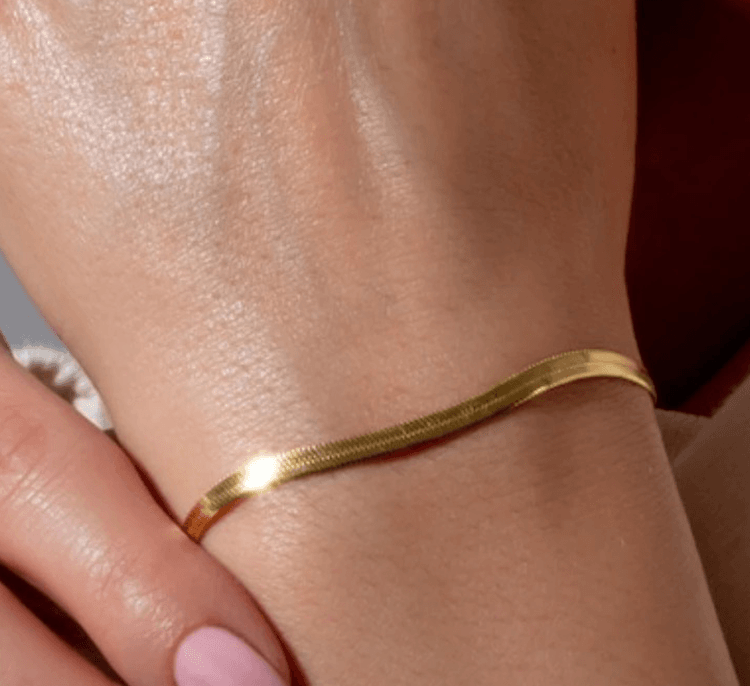 Lily Snake Chain Armband - Rosa Jewels