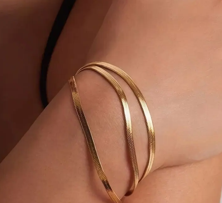 Lily Snake Chain Armband - Rosa Jewels