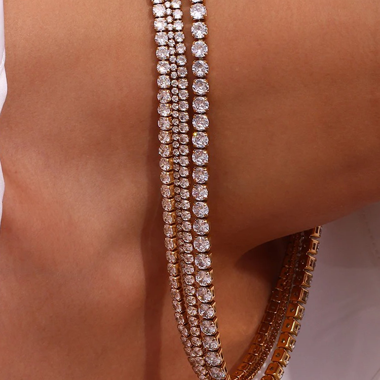 Linnea Tennis Ketting - Rosa Jewels