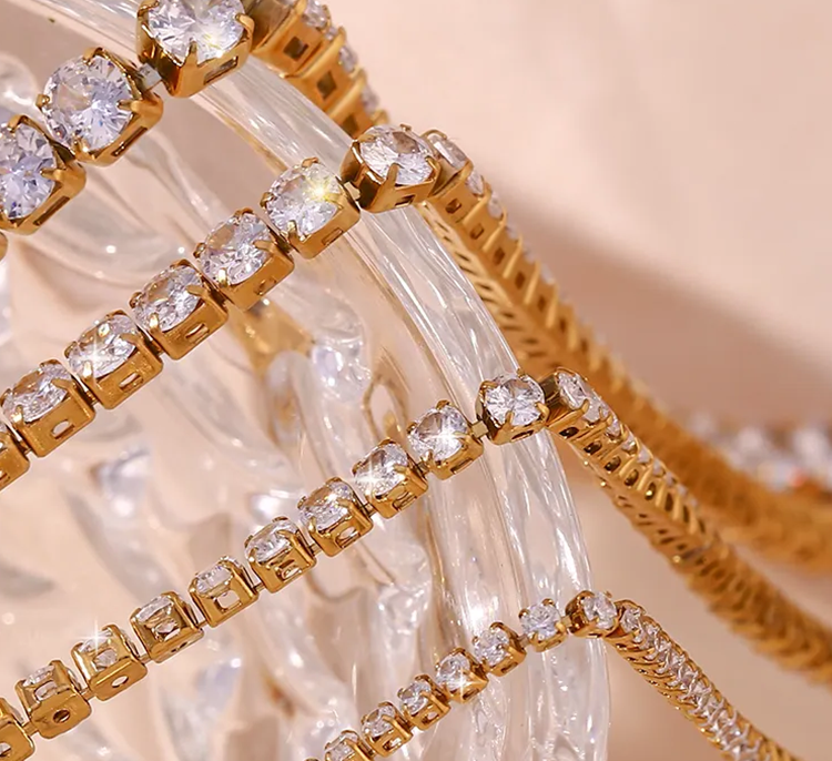 Linnea Tennis Ketting - Rosa Jewels