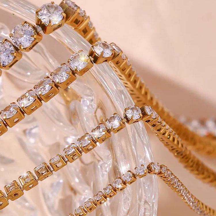 Linnea Tennis Ketting - Rosa Jewels