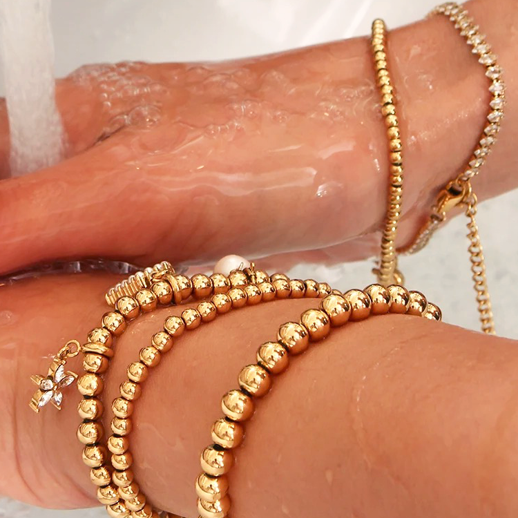 Lotte Basic Beads Armband 3, 4, 5 of 6 mm - Rosa Jewels