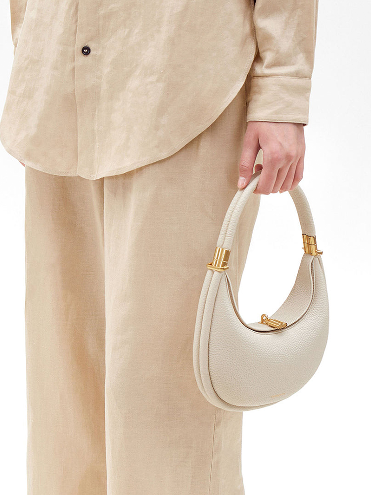 Luna Stijlvolle Leren Handtas | Schoudertas | Ronde Tas Dames | Crossbody Tas