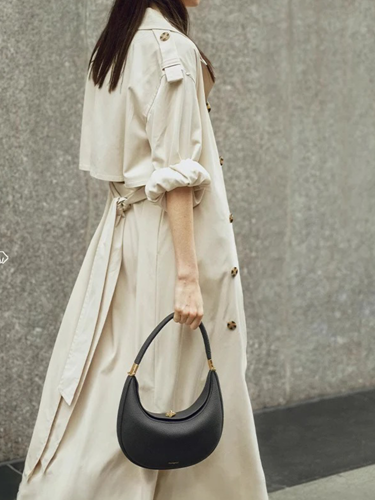 Luna Stijlvolle Leren Handtas | Schoudertas | Ronde Tas Dames | Crossbody Tas