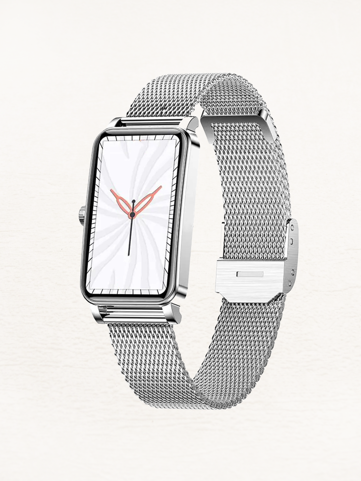 Marissa Smartwatch Met Rechthoekige Kast - Zilver