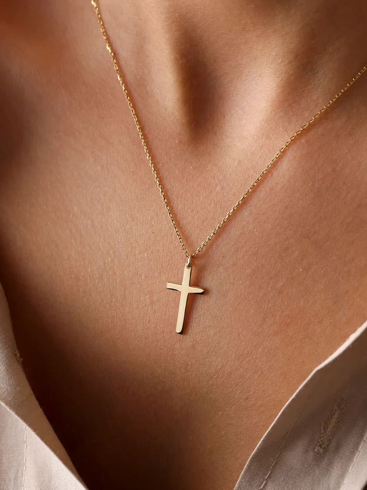 Nora Minimalistische Kruis Ketting
