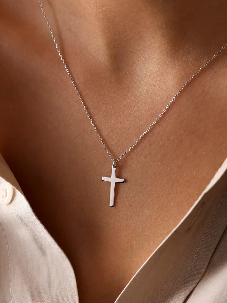 Nora Minimalistische Kruis Ketting