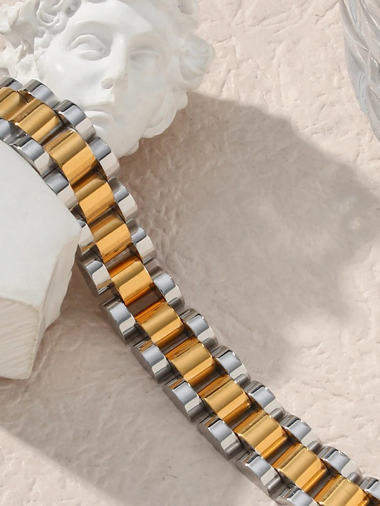 Nora Schakelarmband Goud-Zilver - Rosa Jewels