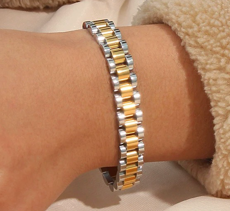 Nora Schakelarmband Goud-Zilver - Rosa Jewels