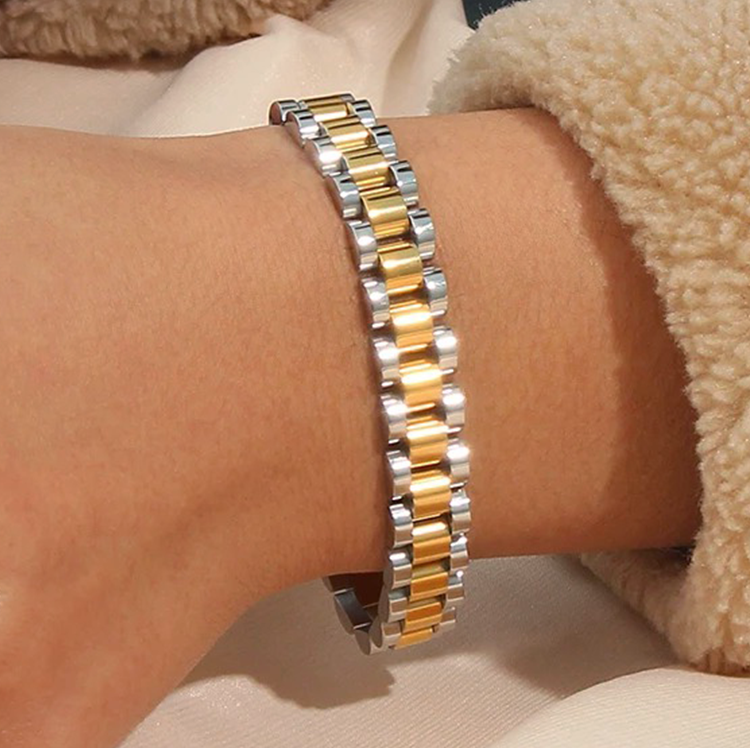 Nora Schakelarmband Goud-Zilver - Rosa Jewels