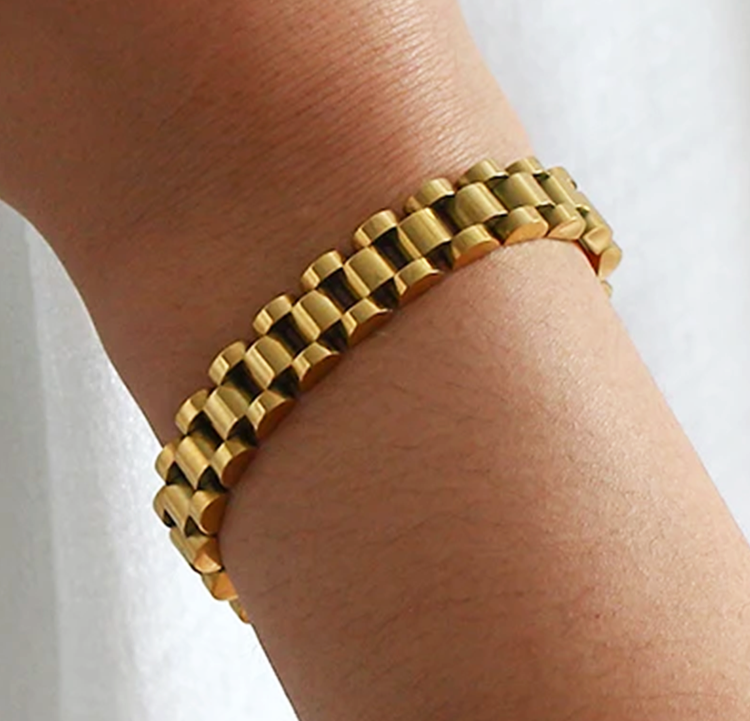 Nora Brede Schakelarmband Goud - Rosa Jewels