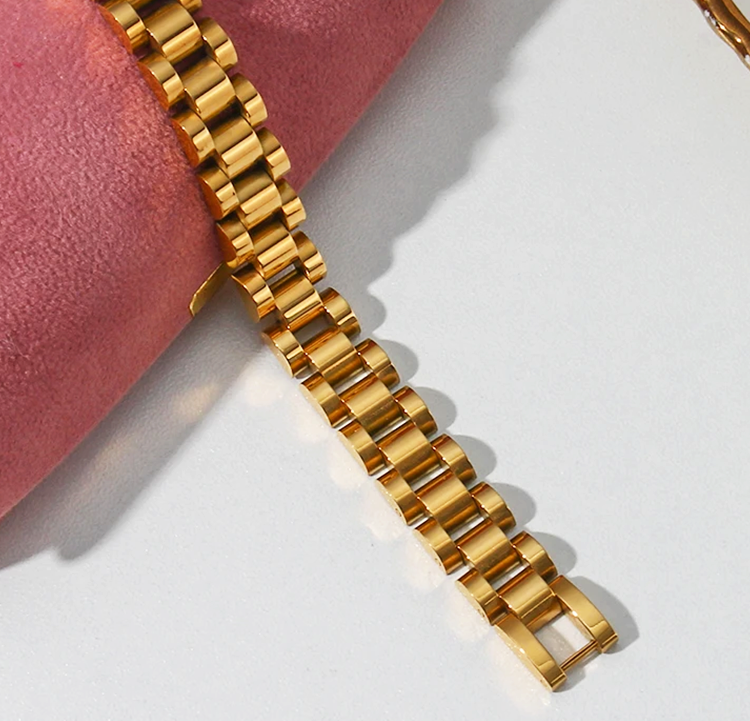 Nora Brede Schakelarmband Goud - Rosa Jewels