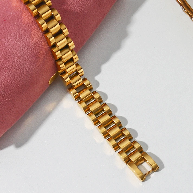 Nora Brede Schakelarmband Goud - Rosa Jewels