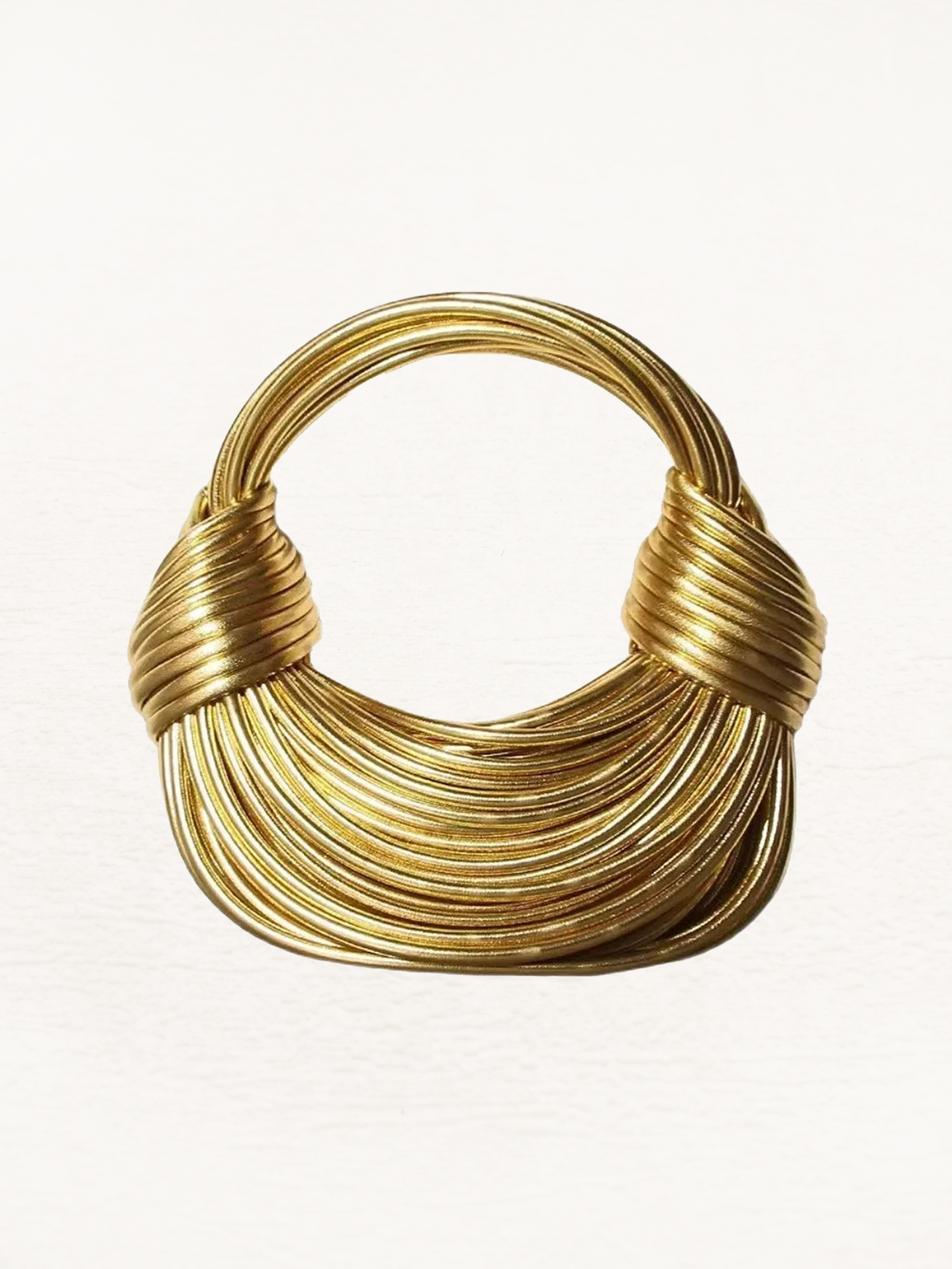 Quinn Gouden Design Handtas Dames | Geknoopte Tas Dames | Schoudertas | Clutch Goud