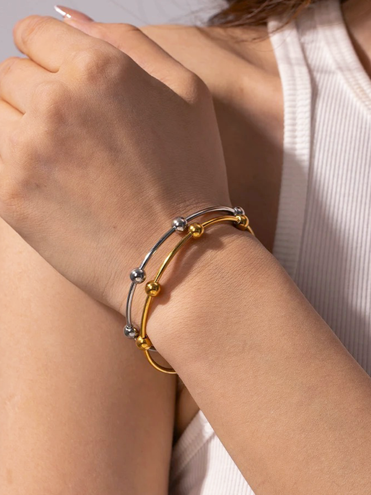 Rosalien Kraal Bangle Armband Zilver