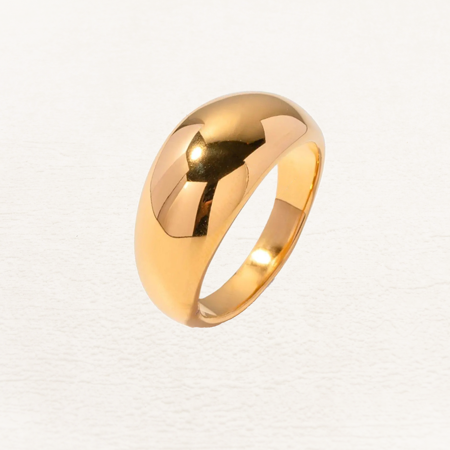 Saar Chunky Ring Goud - Rosa Jewels