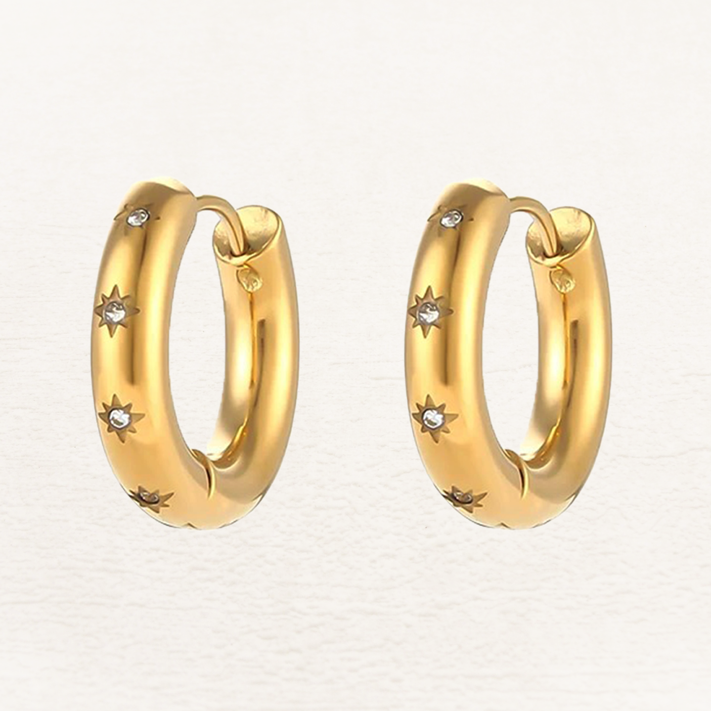 Sadie Star Hoops - Rosa Jewels