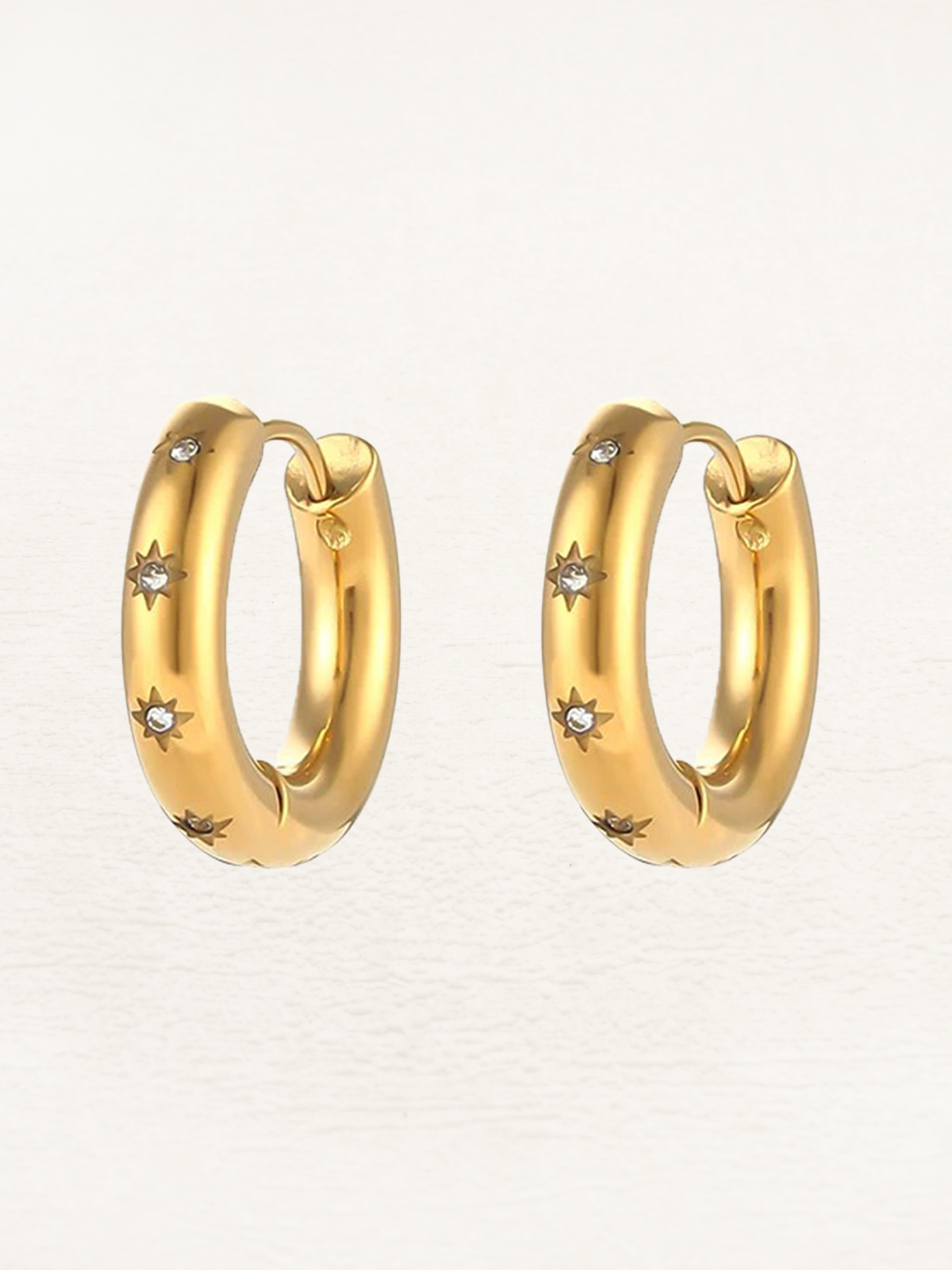 Sadie Star Hoops - Rosa Jewels